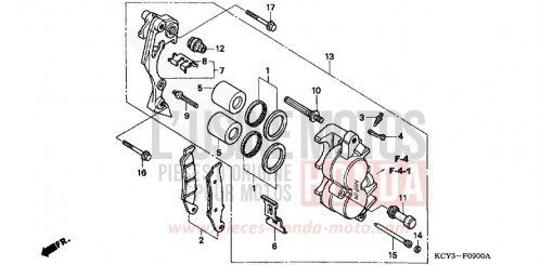 ETRIER DE FREIN AVANT XR400RY de 2000